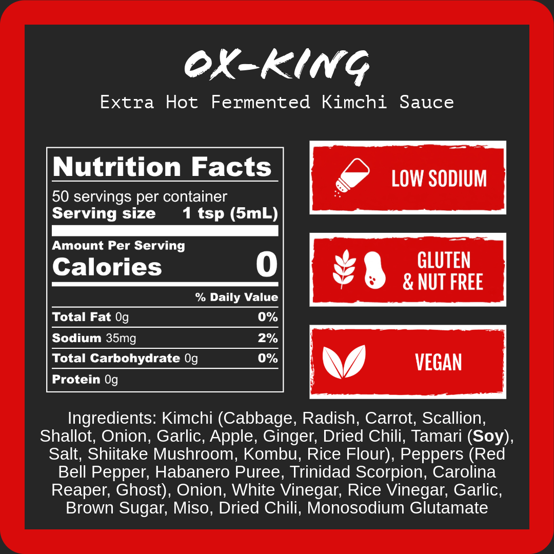 Ox-King - Extra Hot Fermented Kimchi (9oz)