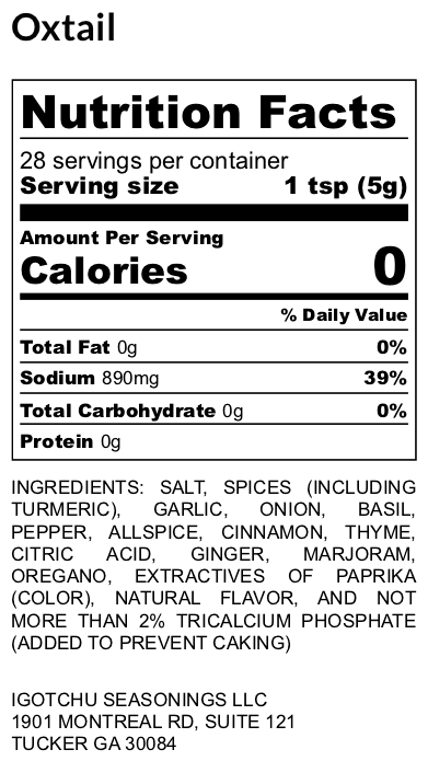 Igotchu Oxtail seasoning detail view by Igotchu Seasonings