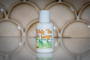 White Tea & Ginger Hand & Body Lotion 16 Oz Or 2 Oz by Essential Journeys, Southern food gift detail photo 10