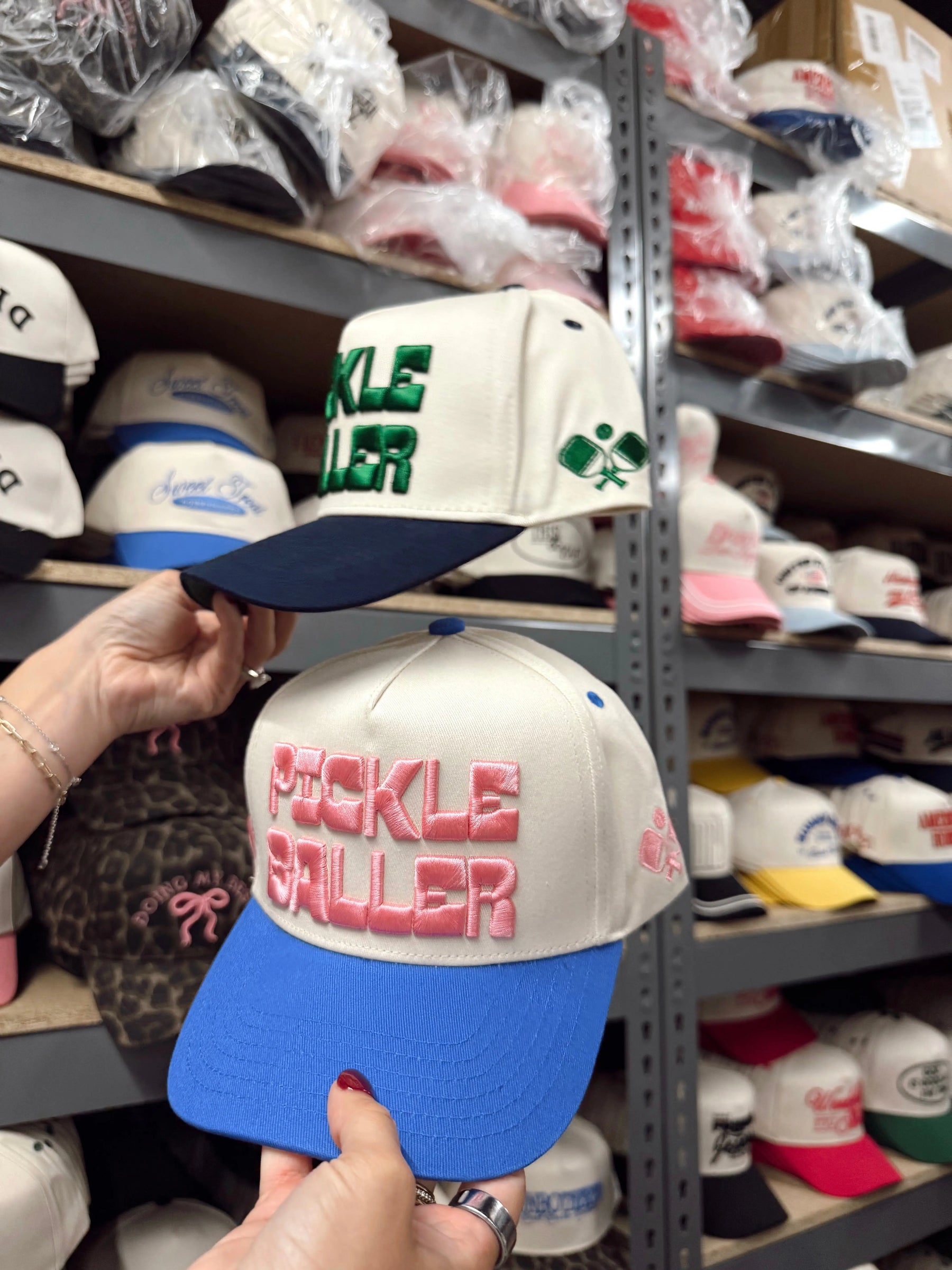 PICKLEBALLER - Vintage Trucker Hat by KenzKustomz, Southern lifestyle apparel detail photo 8