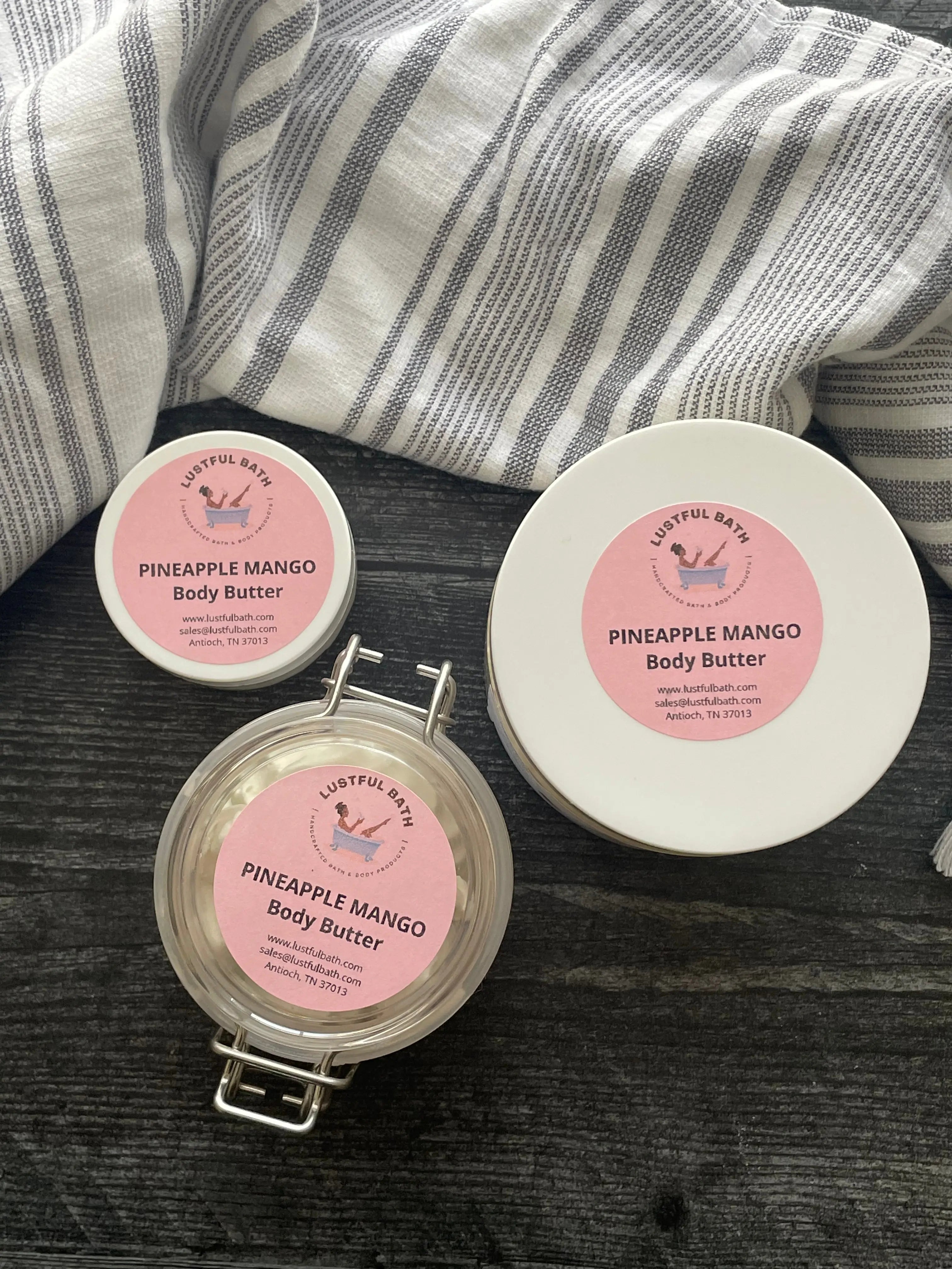 Pineapple Mango Body Butter by Lustful Bath, LLC, natural skincare main product photo