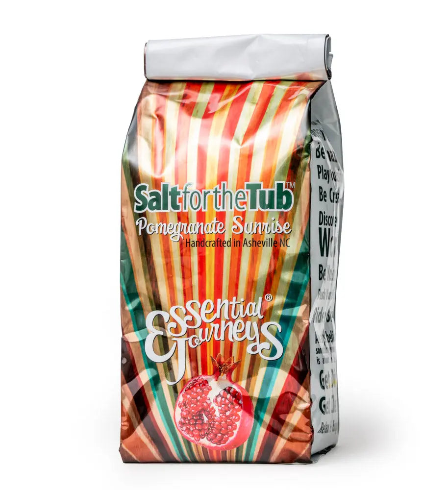 Pomegranate Sunrise Arnica Bath Salts by Essential Journeys, Southern food gift main product photo