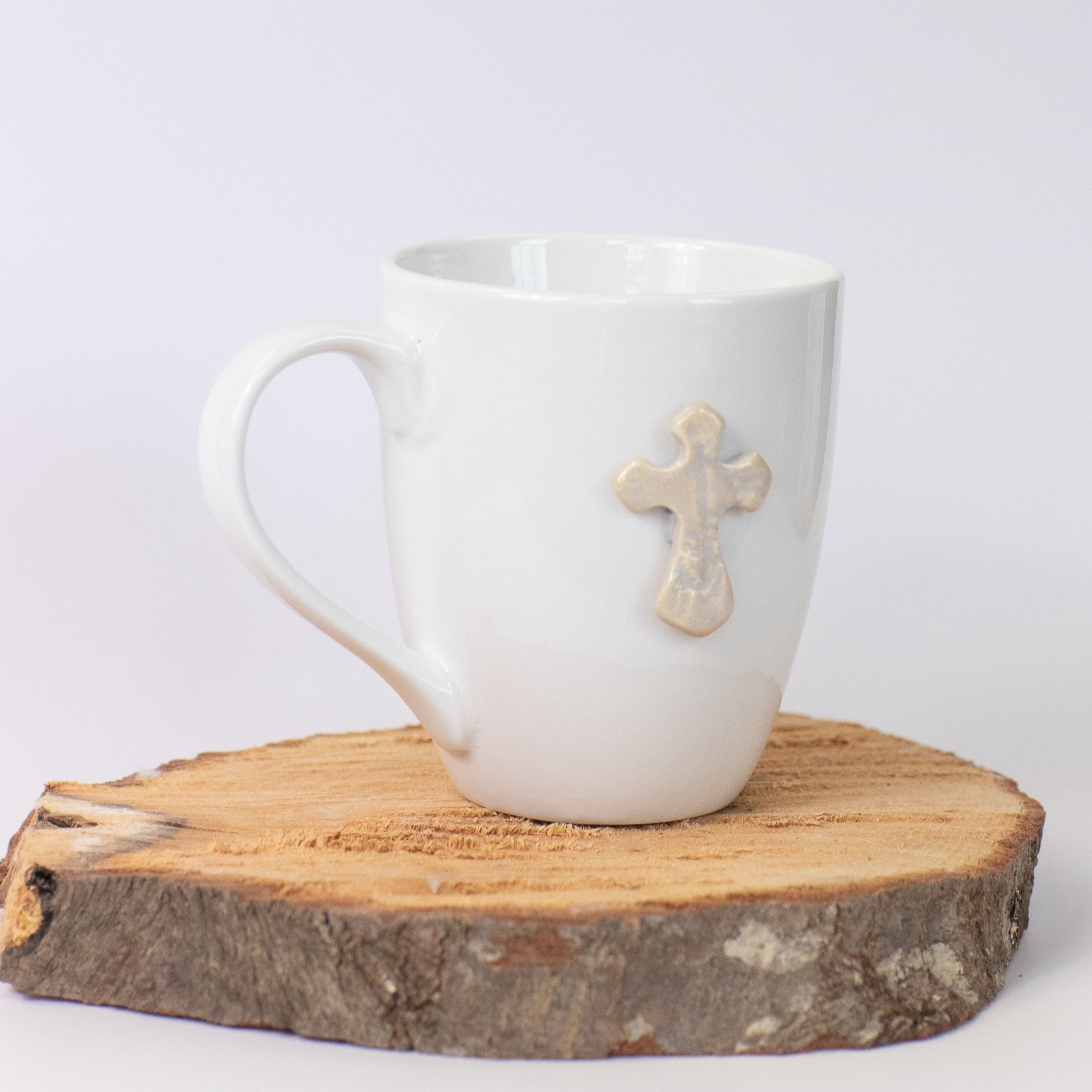Prodigal Pottery Clearance Cross Small Flared Mug — product view 1