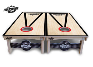 Red / Black Hole Ring Cornhole Boards - Pro Lite Series