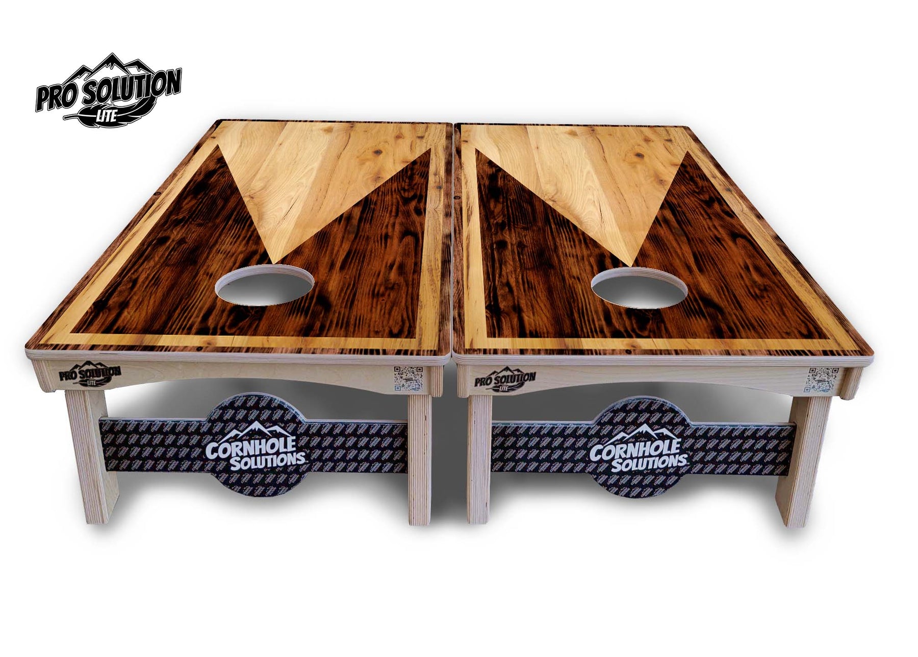 Wooden Triangle Cornhole Boards - Pro Solution Lite Series
