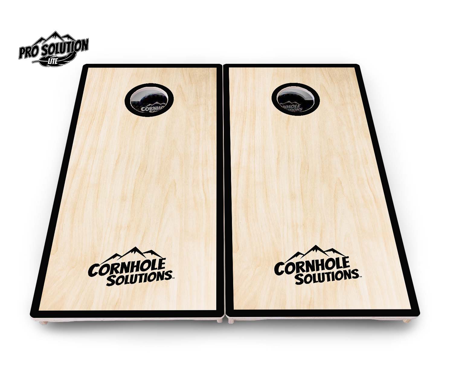 Red / Black Hole Ring Cornhole Boards - Pro Lite Series