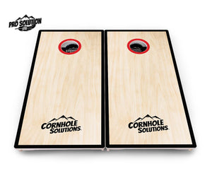 Red / Black Hole Ring Cornhole Boards - Pro Lite Series