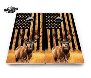 Colorful Deer & Fish Cornhole Boards - Pro Solution Lite Series