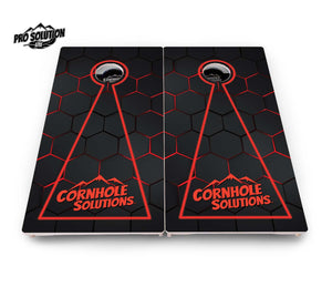 Glow Hole Black Cornhole Boards - Pro Solution Lite Series