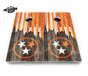 TN/USA Orange Flag Cornhole Boards - Pro Solution Lite Series