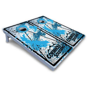 Paint Splatter CS Logo Cornhole Boards - All Weather Series by Cornhole Solutions, custom cornhole board detail photo 4