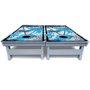 Paint Splatter CS Logo Cornhole Boards - All Weather Series by Cornhole Solutions, custom cornhole board detail photo 5