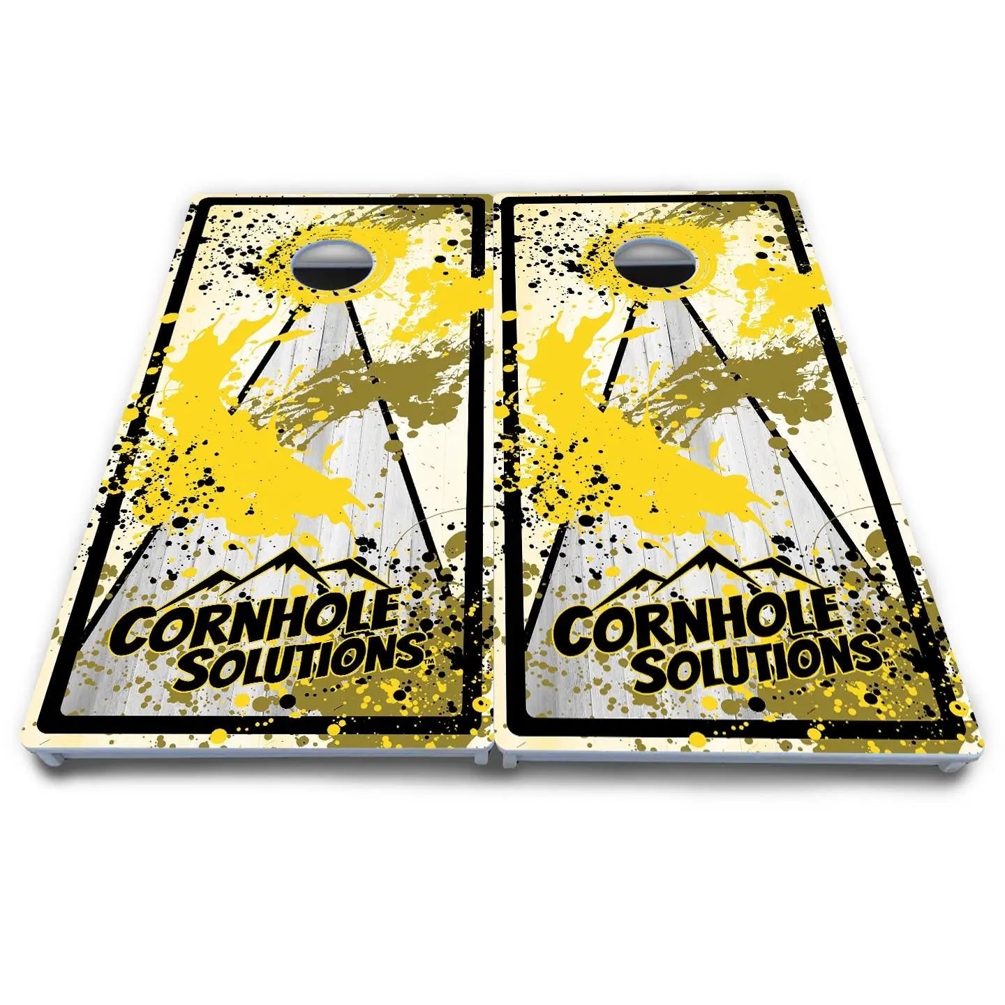 Paint Splatter CS Logo Cornhole Boards - All Weather Series by Cornhole Solutions, custom cornhole board detail photo 13