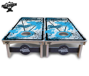 Paint Splatter CS Logo Cornhole Boards - Pro Solution Elite Series by Cornhole Solutions, custom cornhole board detail photo 4