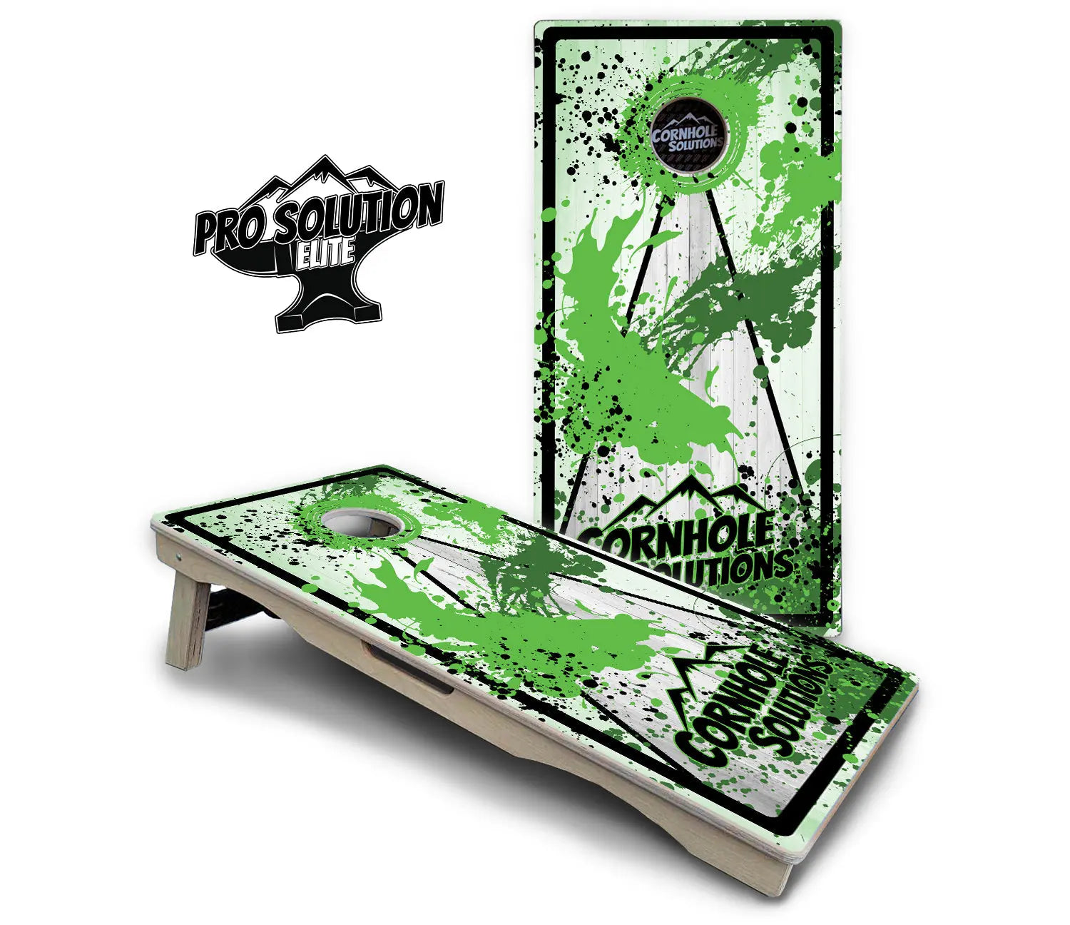 Paint Splatter CS Logo Cornhole Boards - Pro Solution Elite Series by Cornhole Solutions, custom cornhole board detail photo 7