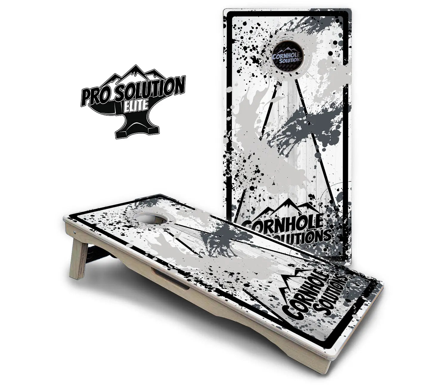 Paint Splatter CS Logo Cornhole Boards - Pro Solution Elite Series by Cornhole Solutions, custom cornhole board detail photo 9
