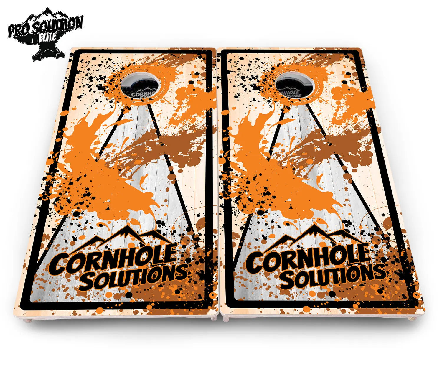 Paint Splatter CS Logo Cornhole Boards - Pro Solution Elite Series by Cornhole Solutions, custom cornhole board detail photo 12