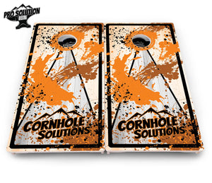 Paint Splatter CS Logo Cornhole Boards - Pro Solution Elite Series by Cornhole Solutions, custom cornhole board detail photo 12