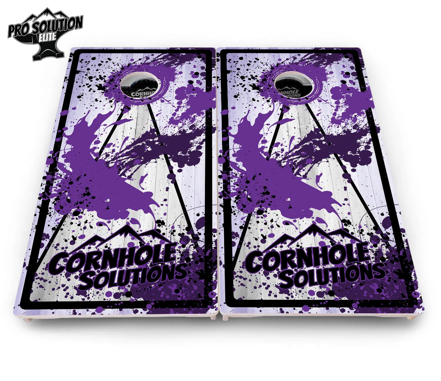 Paint Splatter CS Logo Cornhole Boards - Pro Solution Elite Series by Cornhole Solutions, custom cornhole board detail photo 16