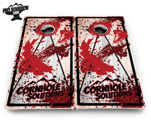 Paint Splatter CS Logo Cornhole Boards - Pro Solution Elite Series by Cornhole Solutions, custom cornhole board detail photo 18