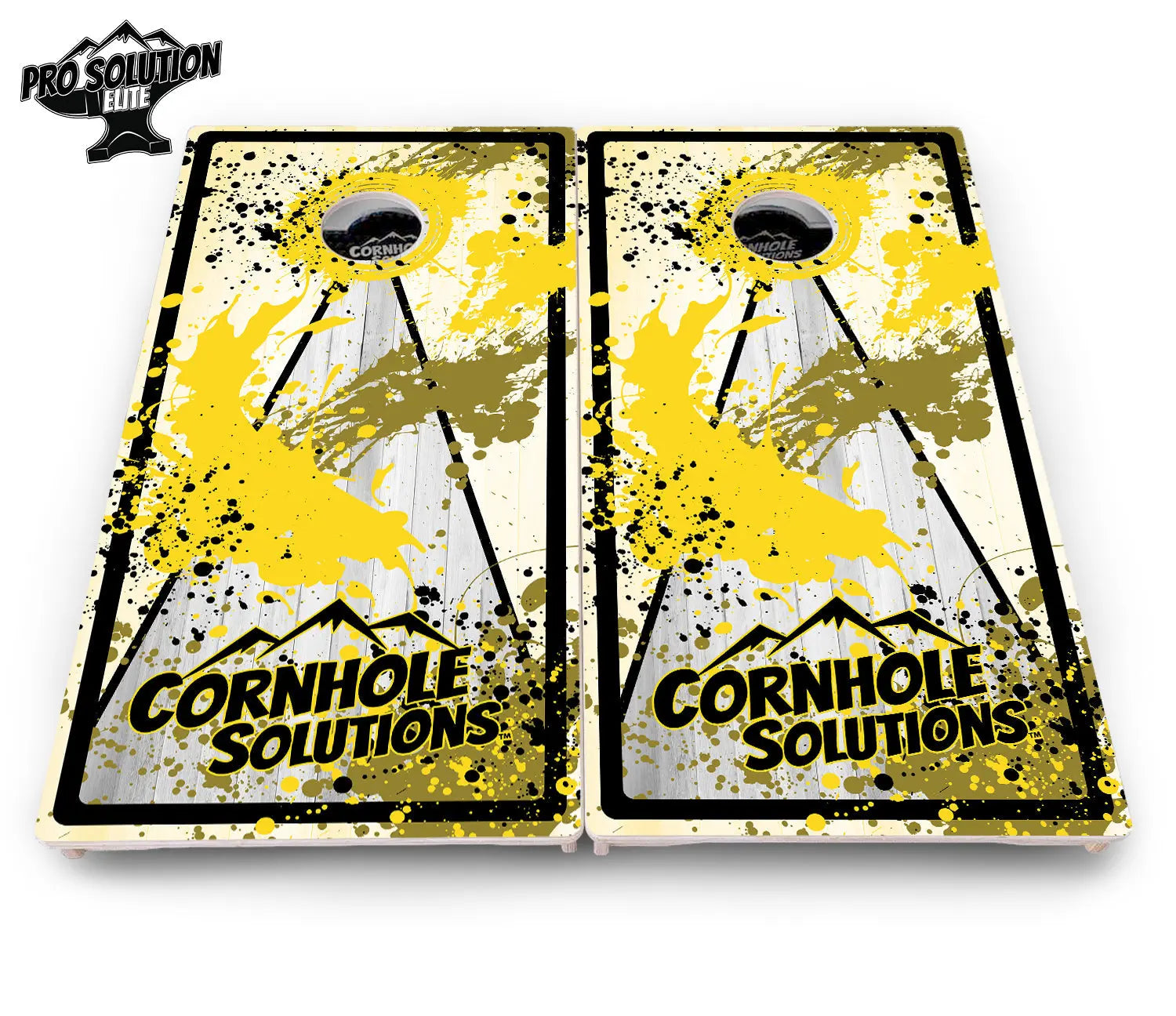 Paint Splatter CS Logo Cornhole Boards - Pro Solution Elite Series by Cornhole Solutions, custom cornhole board detail photo 20
