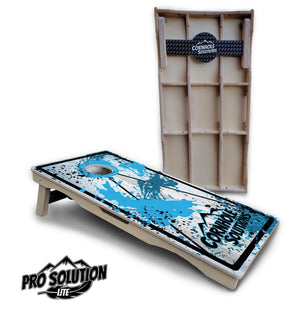 Paint Splatter CS Logo Cornhole Boards - Pro Solution Lite Series by Cornhole Solutions, custom cornhole board detail photo 3