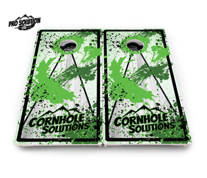 Paint Splatter CS Logo Cornhole Boards - Pro Solution Lite Series by Cornhole Solutions, custom cornhole board detail photo 7