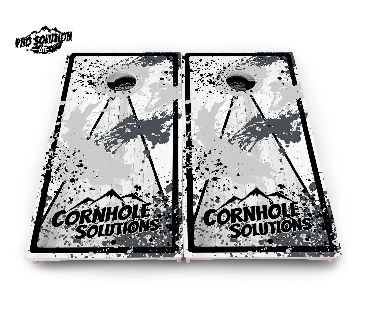 Paint Splatter CS Logo Cornhole Boards - Pro Solution Lite Series by Cornhole Solutions, custom cornhole board detail photo 9