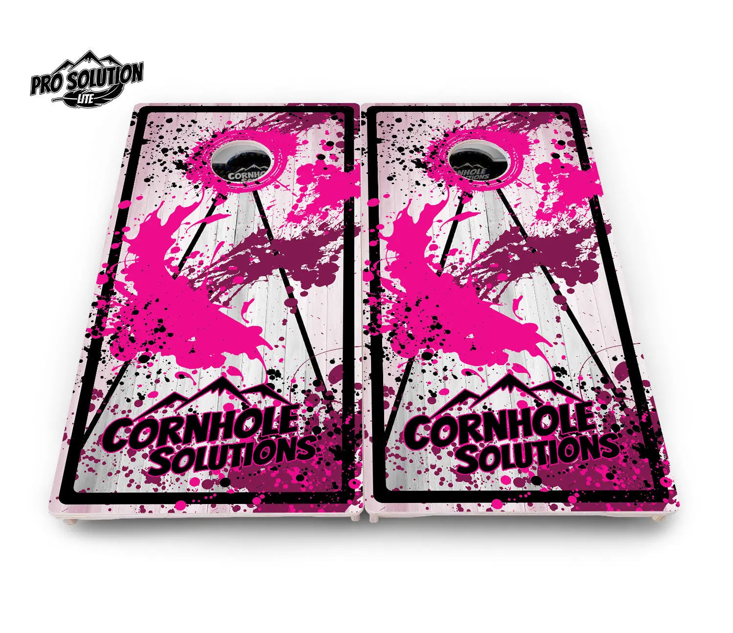 Paint Splatter CS Logo Cornhole Boards - Pro Solution Lite Series by Cornhole Solutions, custom cornhole board detail photo 13