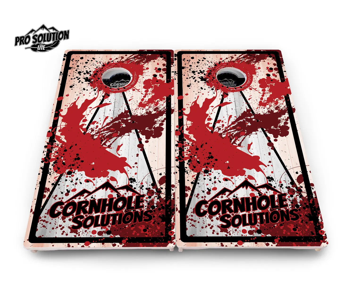 Paint Splatter CS Logo Cornhole Boards - Pro Solution Lite Series by Cornhole Solutions, custom cornhole board detail photo 17