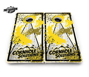 Paint Splatter CS Logo Cornhole Boards - Pro Solution Lite Series by Cornhole Solutions, custom cornhole board detail photo 19