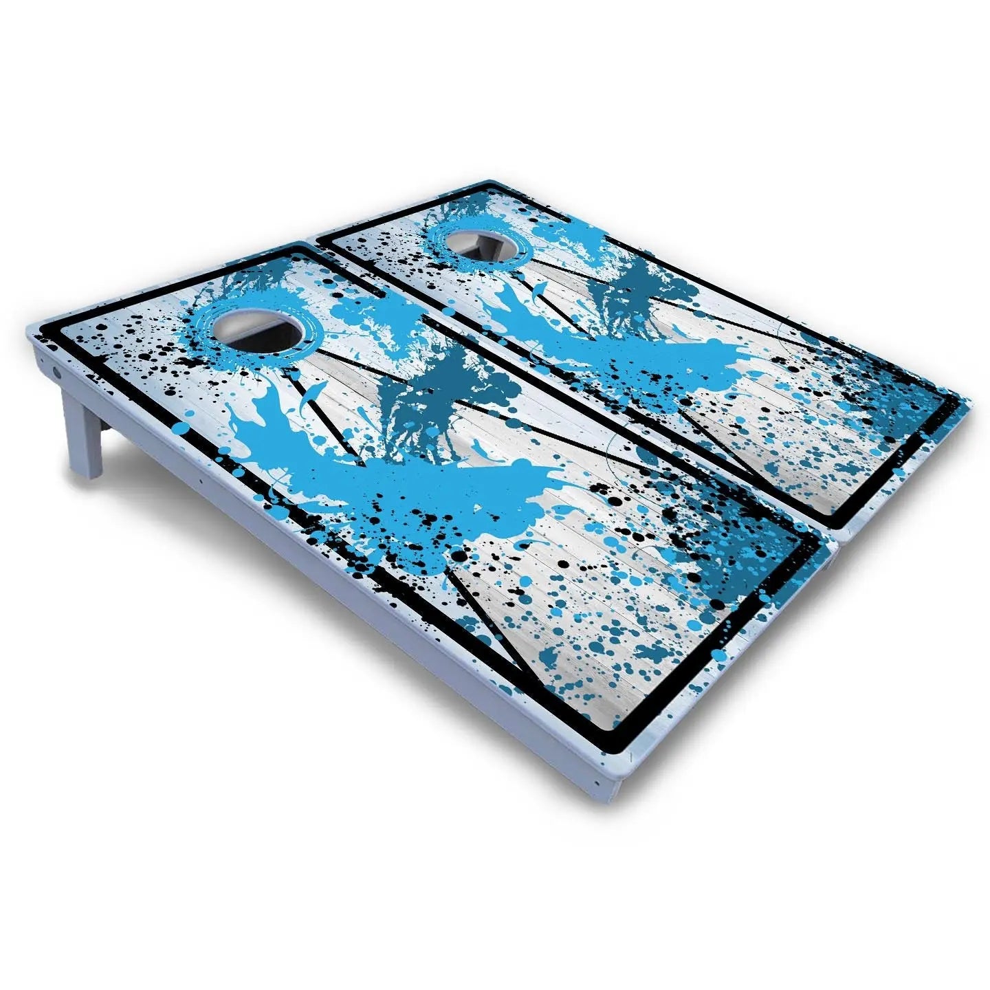 Paint Splatter Cornhole Boards - All Weather Series by Cornhole Solutions, custom cornhole board detail photo 4