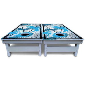 Paint Splatter Cornhole Boards - All Weather Series by Cornhole Solutions, custom cornhole board detail photo 5