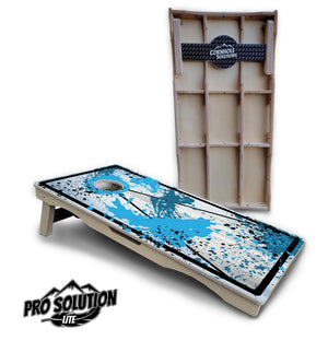 Paint Splatter Cornhole Boards - Pro Solution Lite Series by Cornhole Solutions, custom cornhole board detail photo 2