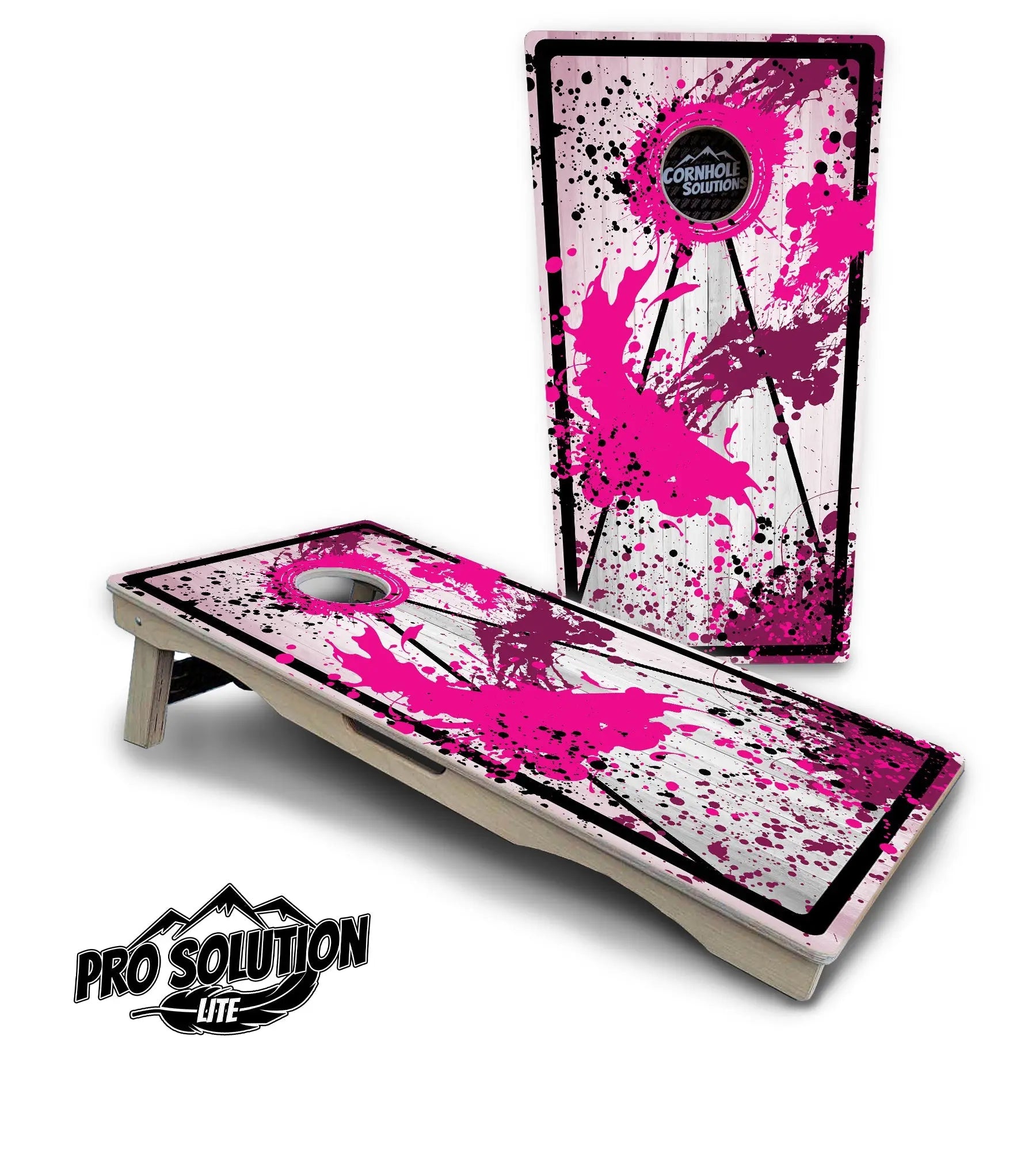 Paint Splatter Cornhole Boards - Pro Solution Lite Series by Cornhole Solutions, custom cornhole board detail photo 12