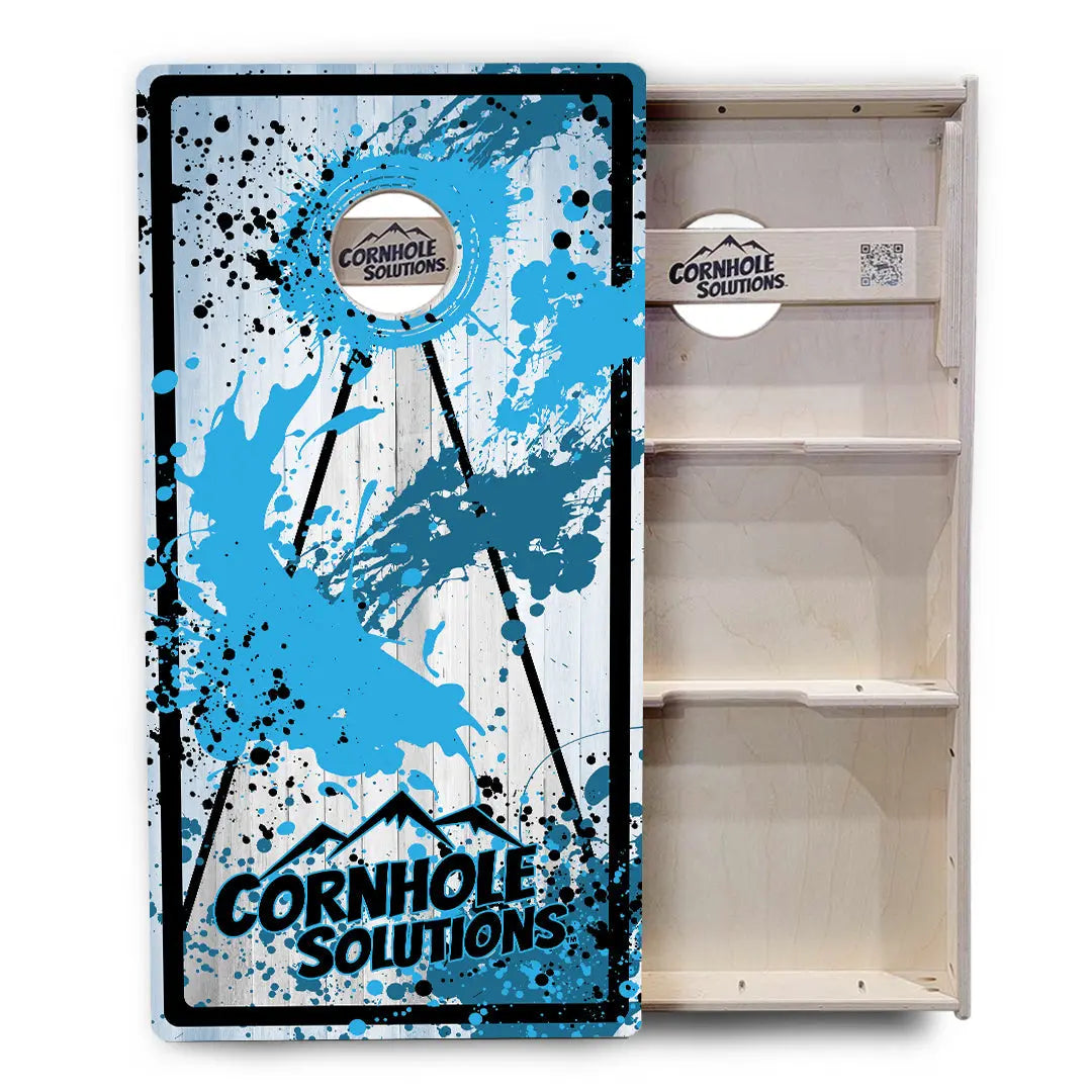 Paint Splatter Cornhole Boards - Professional Tournament Series by Cornhole Solutions, custom cornhole board detail photo 12