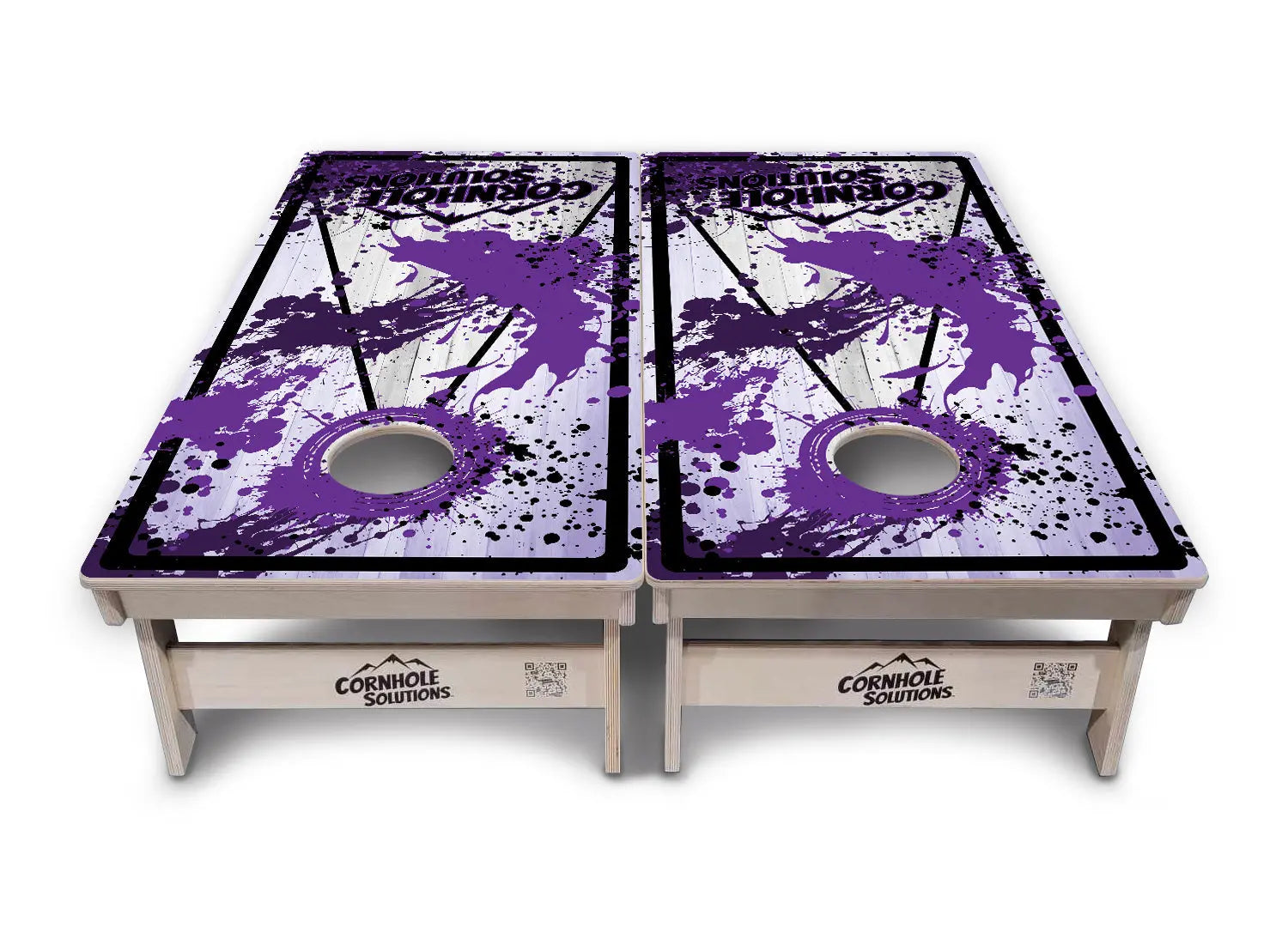 Paint Splatter Cornhole Boards - Professional Tournament Series by Cornhole Solutions, custom cornhole board detail photo 18