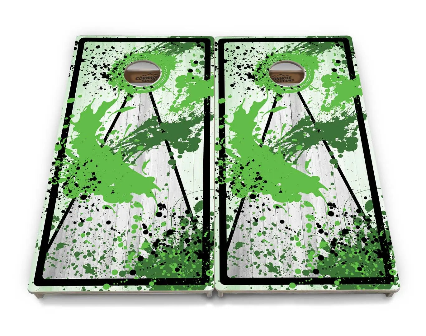 Paint Splatter Cornhole Boards - Professional Tournament Series by Cornhole Solutions, custom cornhole board detail photo 3