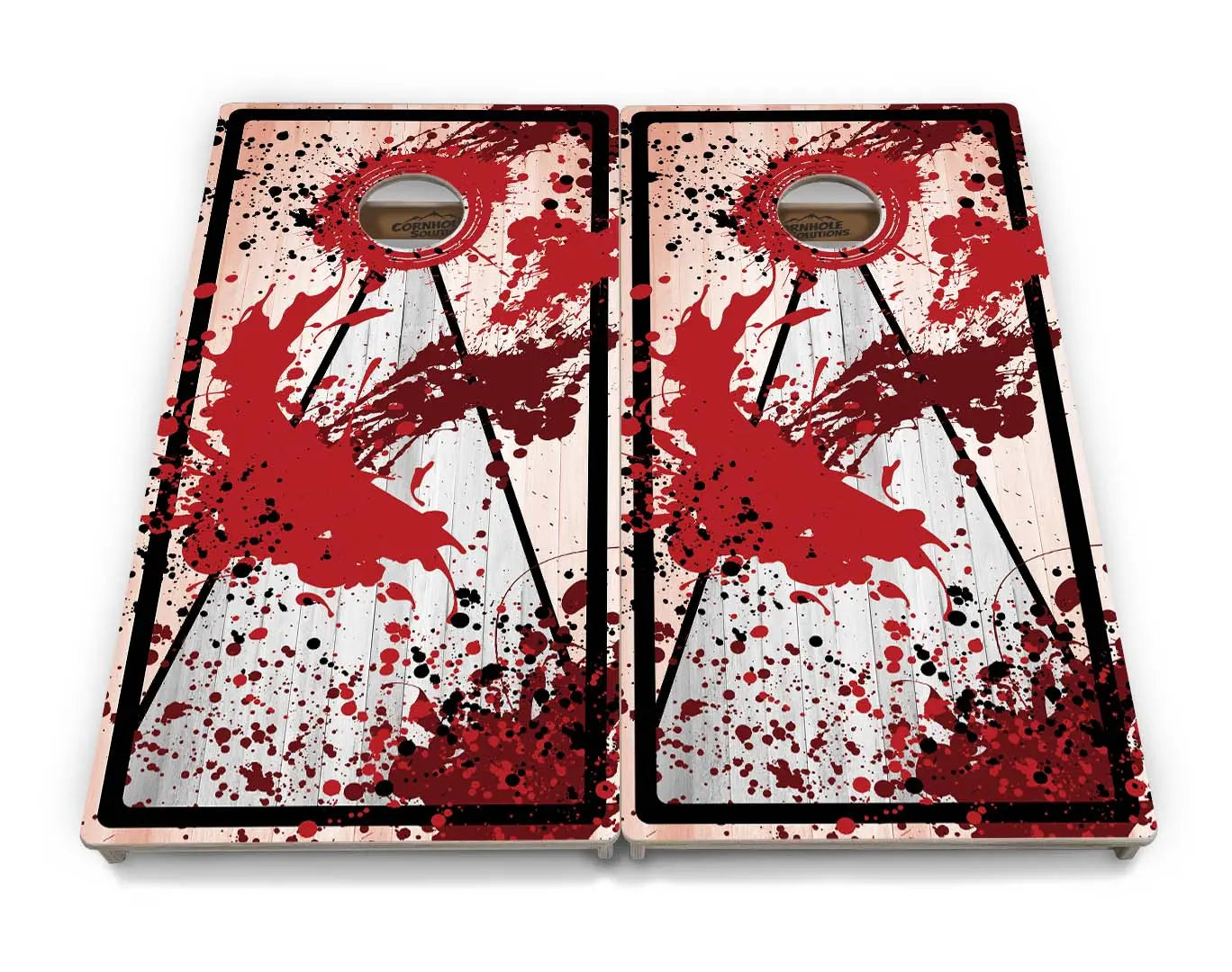 Paint Splatter Cornhole Boards - Professional Tournament Series by Cornhole Solutions, custom cornhole board detail photo 8