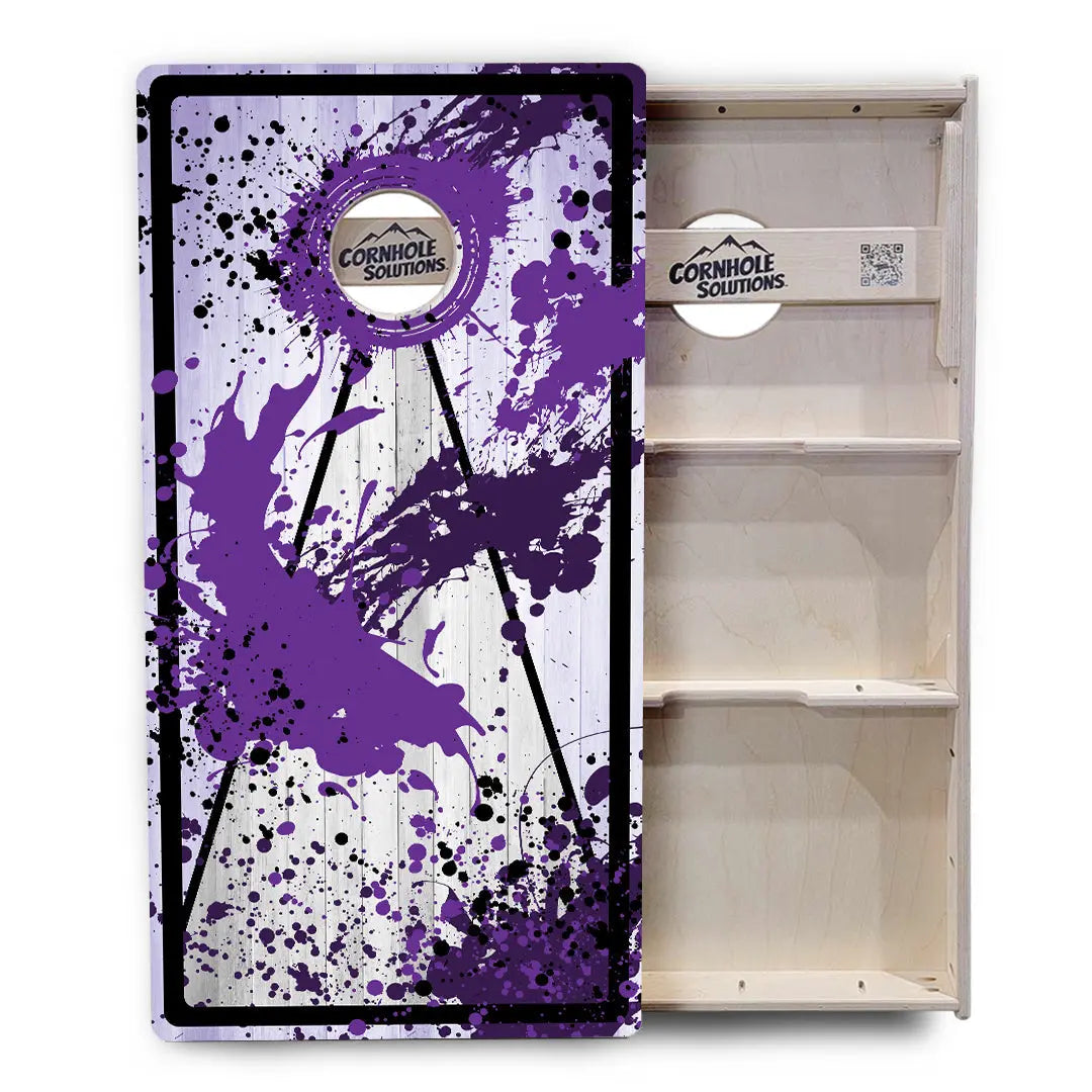 Paint Splatter Cornhole Boards - Professional Tournament Series by Cornhole Solutions, custom cornhole board detail photo 22