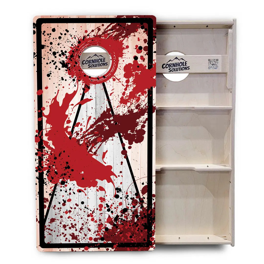 Paint Splatter Cornhole Boards - Professional Tournament Series by Cornhole Solutions, custom cornhole board detail photo 24