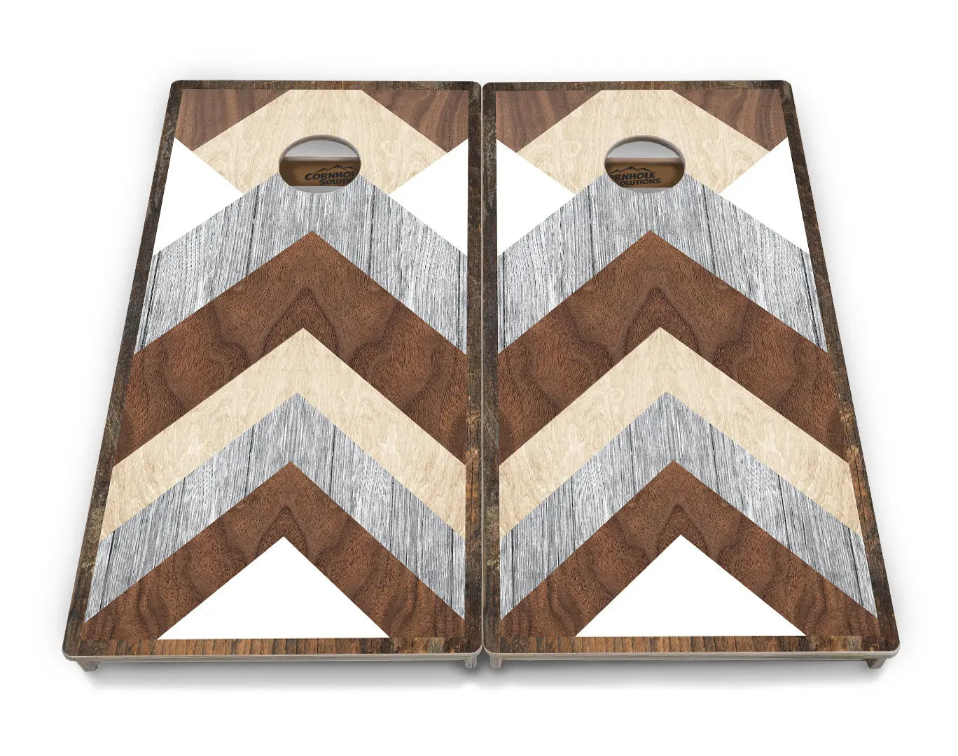 Pallet Wood Pattern Cornhole Boards - Professional Tournament Series by Cornhole Solutions, custom cornhole board detail photo 3