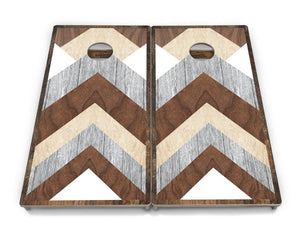 Pallet Wood Pattern Cornhole Boards - Professional Tournament Series by Cornhole Solutions, custom cornhole board detail photo 3