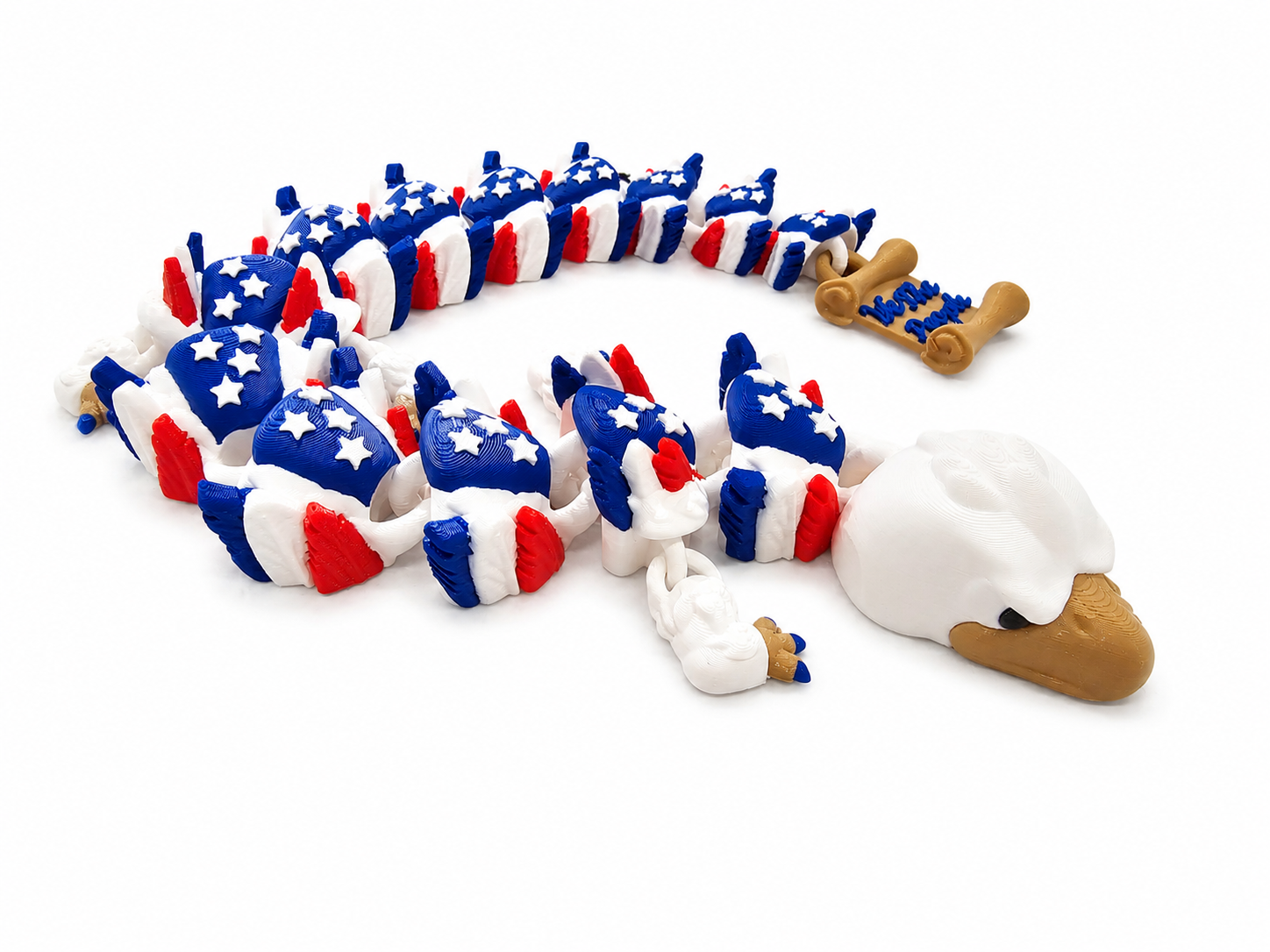 American Eagle Dragon with Constitution Tail by The Tween Space, 3D printed gift main product photo