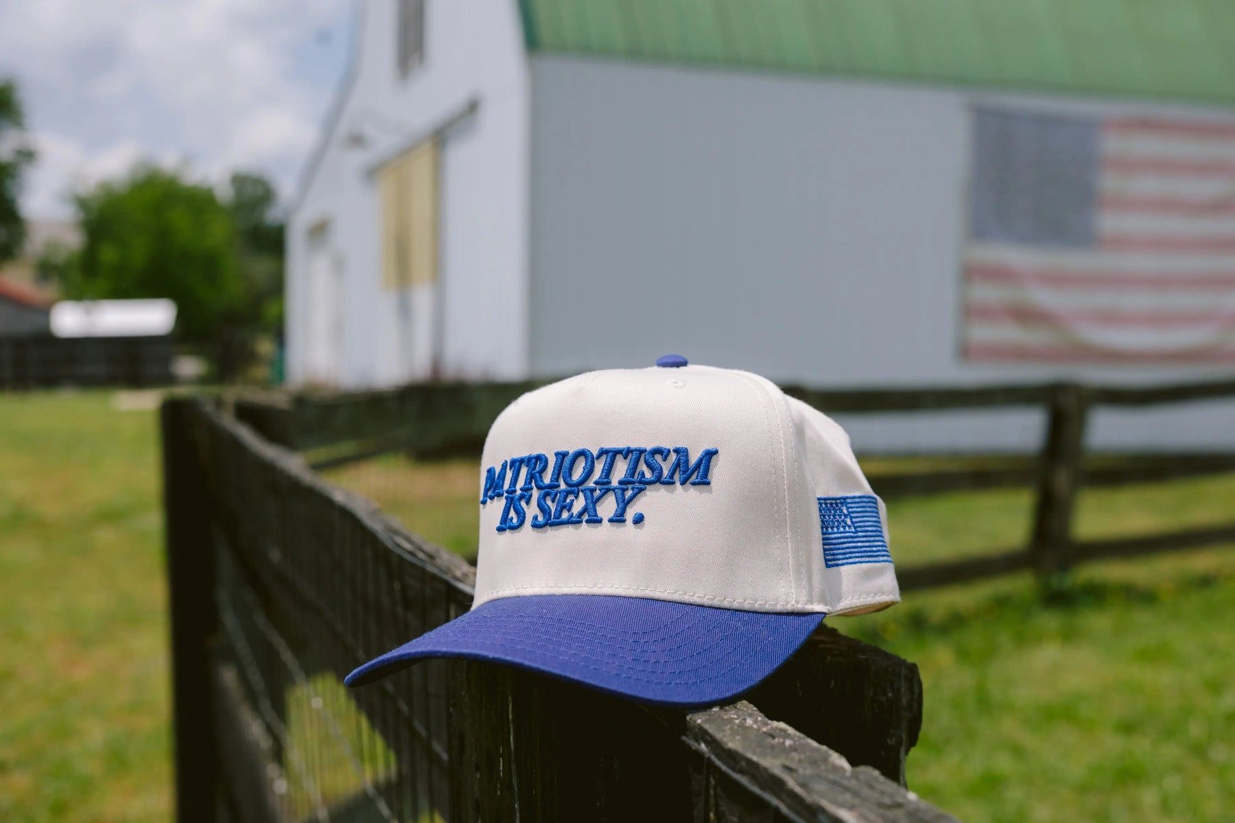 Patriotism is Sexy. - Royal Blue Vintage Hat by KenzKustomz, Southern lifestyle apparel detail photo 4