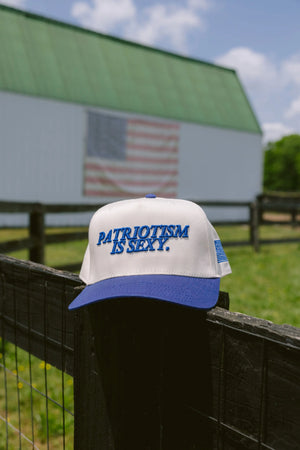 Patriotism is Sexy. - Royal Blue Vintage Hat by KenzKustomz, Southern lifestyle apparel detail photo 5