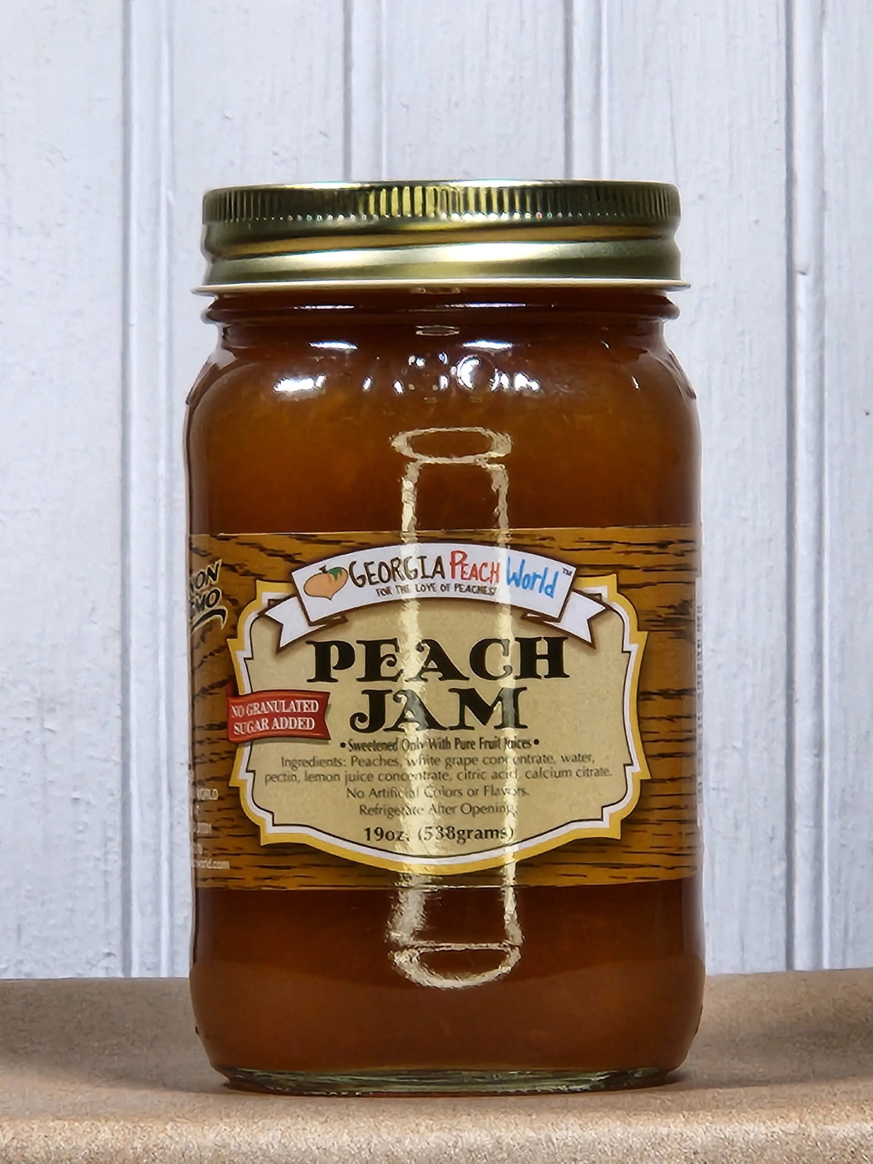Peach Jam - No Sugar Added by Georgia Peach World, Southern food gift main product photo