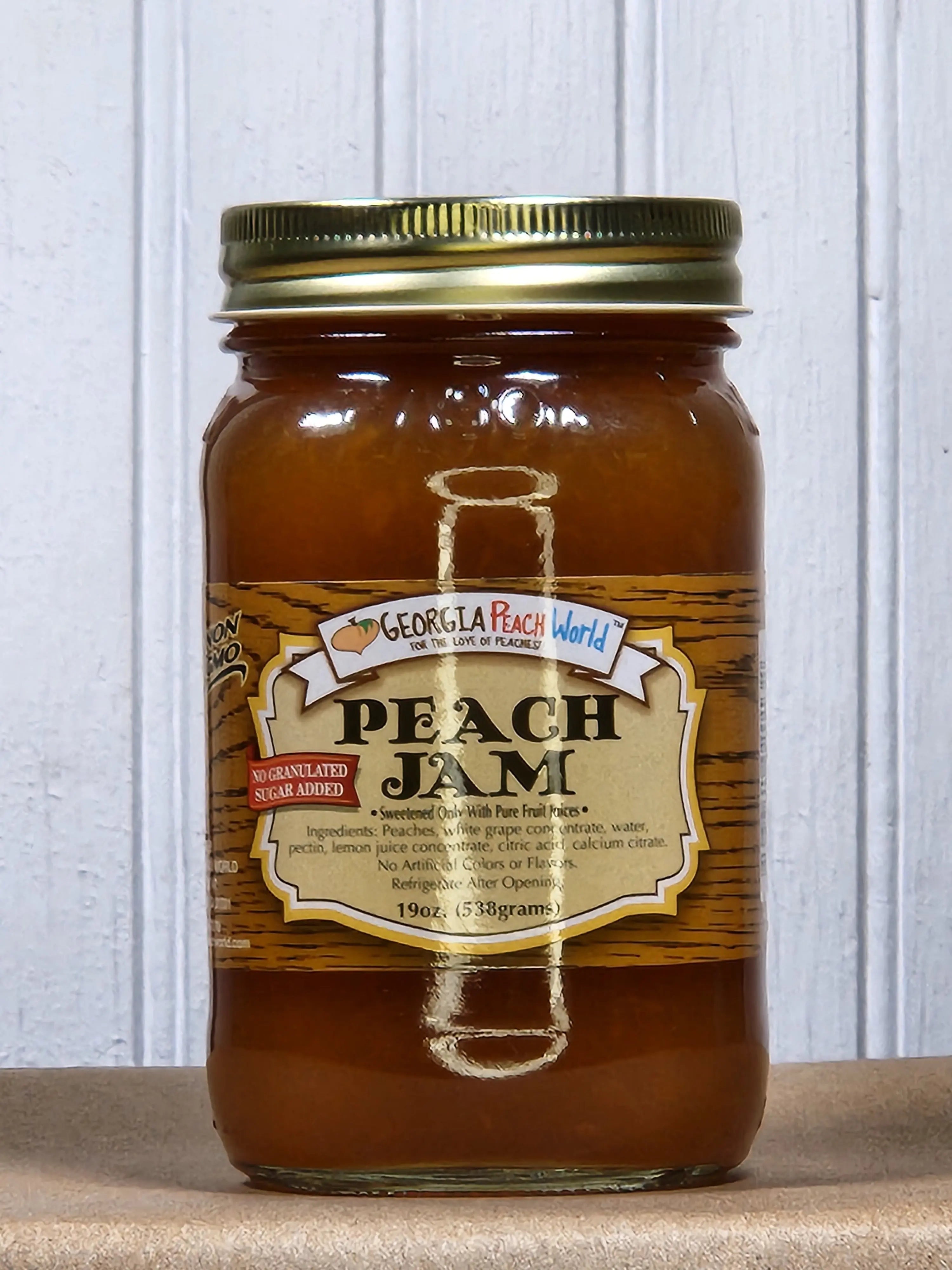 Peach Jam - No Sugar Added by Georgia Peach World, Southern food gift main product photo