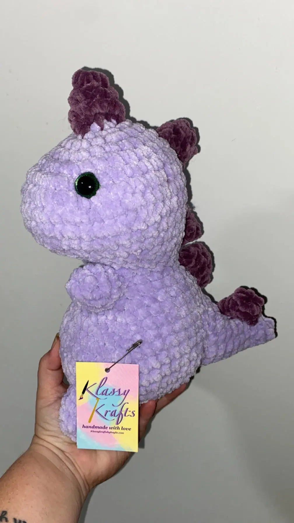 Penny the Purple Dino by Klassy Krafts, 3D printed toy main product photo