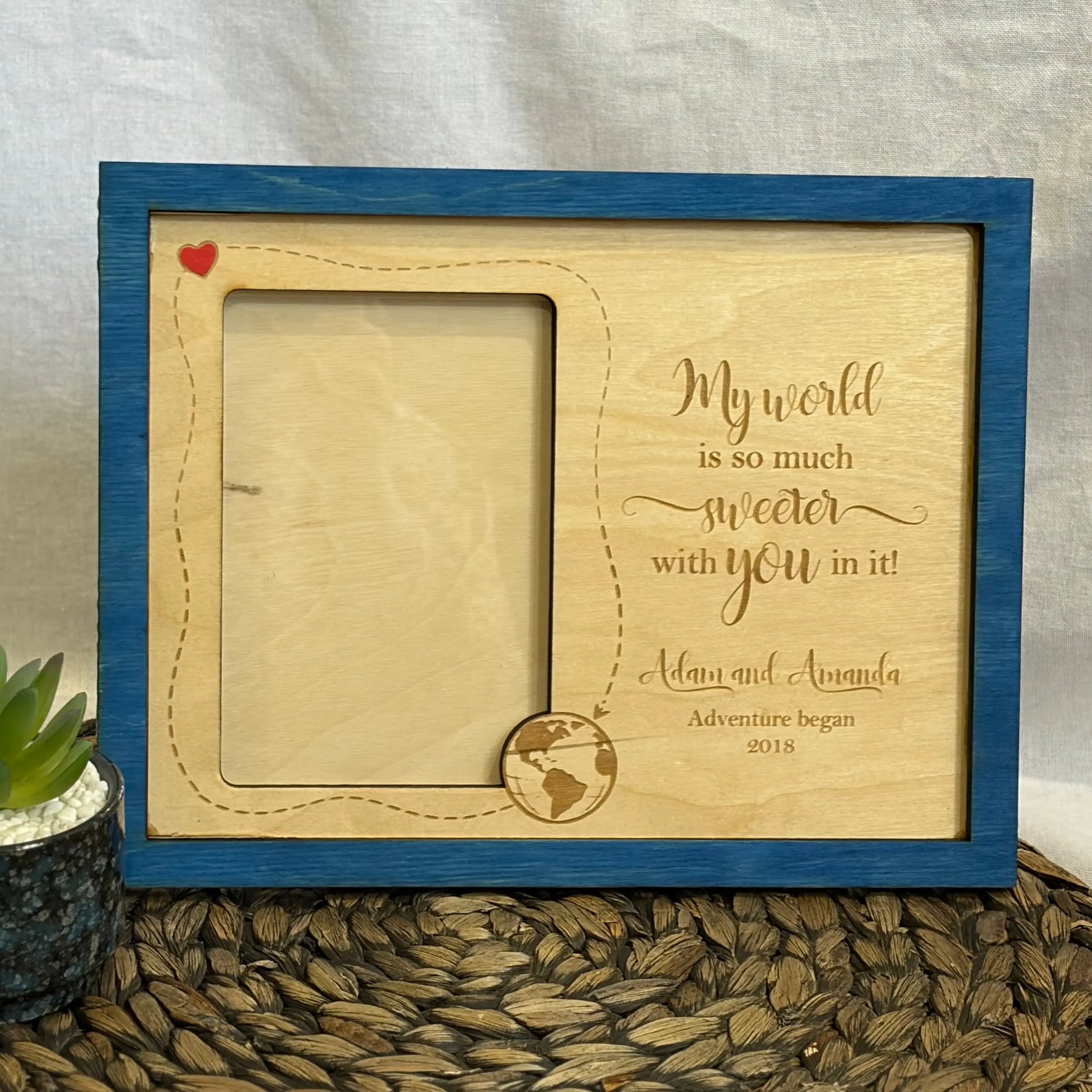 Personalized Couple Frame by Poor Hog Customs, Southern home decor main product photo